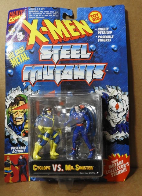 (MARVEL COMICS) X-MEN STEEL MUTANTS (CYCLOPS  VS Mr. SINISTER) 1994 TOY BIZ NEW!