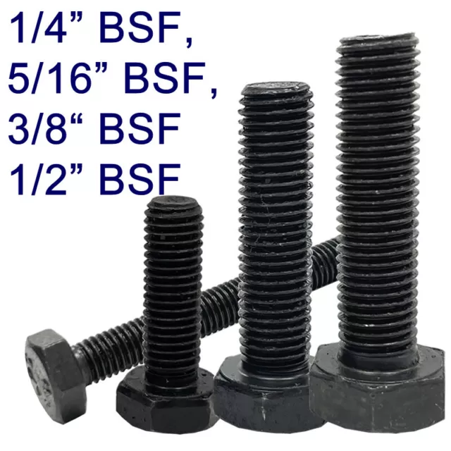 BSF High Tensile Fully Threaded Grade R Set Srews / Bolts - 1/4" 5/16" 3/8" 1/2"