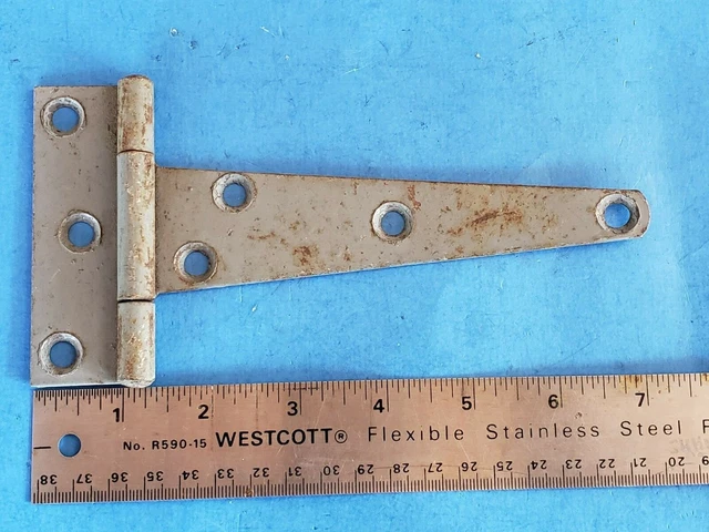 Vintage Barn Door T Strap Hinges 7 1/4" Long 3" Barrel for a Shed/Gate Set of 3 5