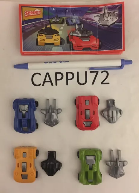 Auto Avec Aerei-Completa 4 Pcs + 4 Bpz De EN001 À EN188 Kinder Sindy 2018/2019