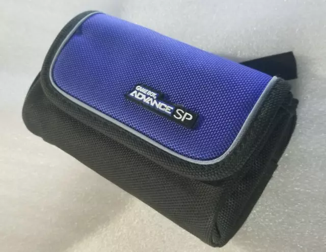 Nintendo Gba Gameboy Advance Sp Blue Black Carry Carrying Travel Soft Case Bag