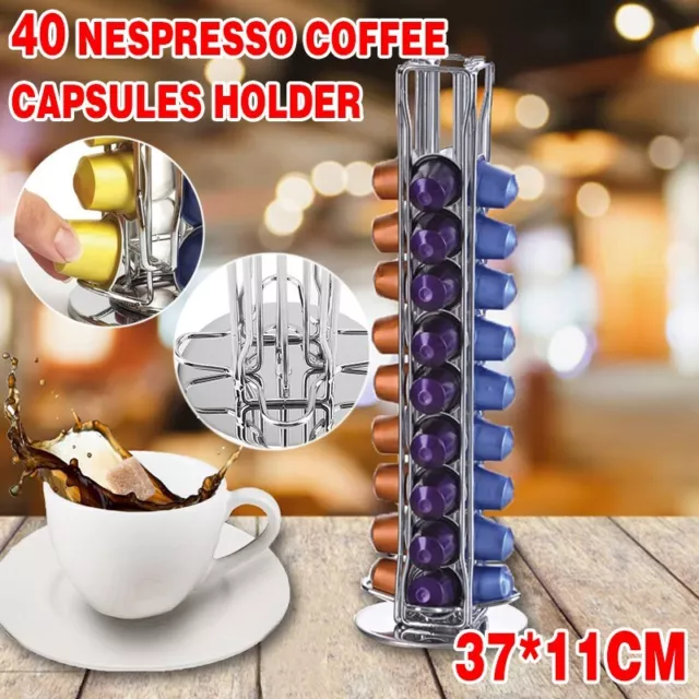 40 Nespresso Coffee Capsules Pod Holder Stand Dispenser Rack Storage Capsule AU