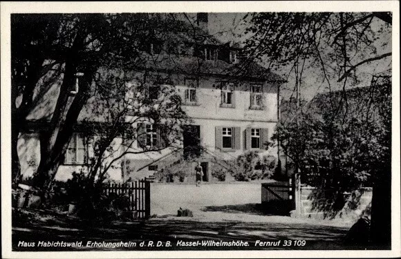 Ak Bad Wilhelmshöhe Kassel in Hessen, Erholungsheim Haus Habichtswald - 4083224