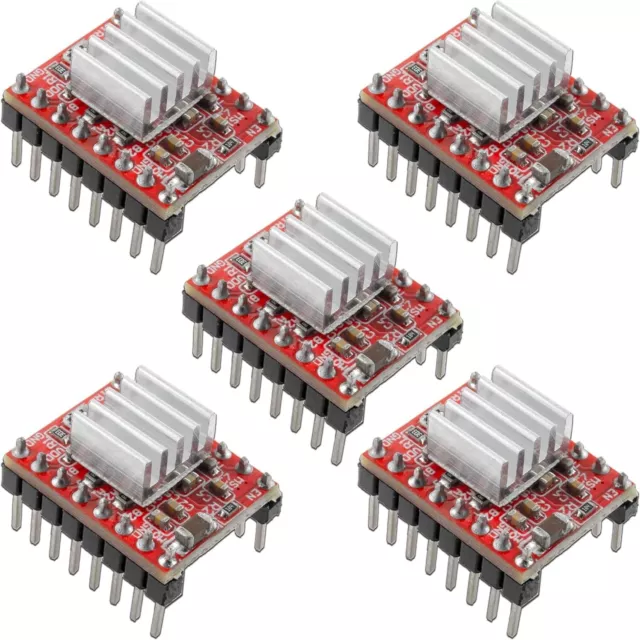 5pcs A4988 Stepstick Stepper Motor Driver Module Heatsink with 3d Printer Reprap