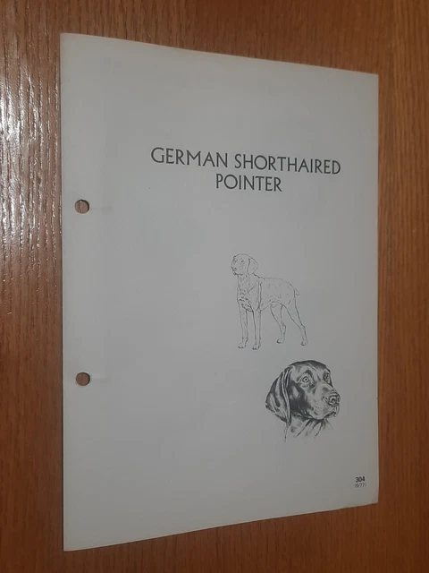 German Shorthaired Pointer Breed Supplement RAS Kennel Control Gundogs Group 3