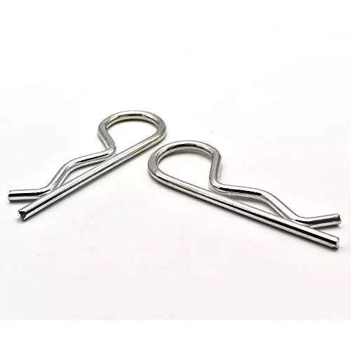 M5 X 100 Stainless Steel Cotter Pin Hairpin Silver R Shape Spring Retaining C... 3