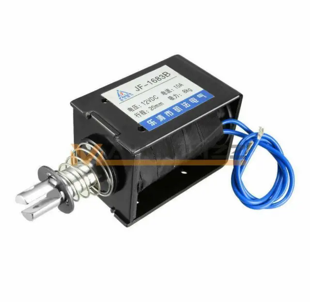 DC 12V 10A 120W 8KG 20mm Pull Push Type Linear Motion Solenoid Electromagnet
