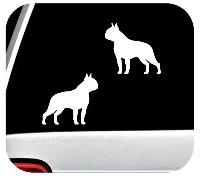 Boston Terrier Dog Decal Sticker Set for Car Window Pet Gift Accessory Art BG911