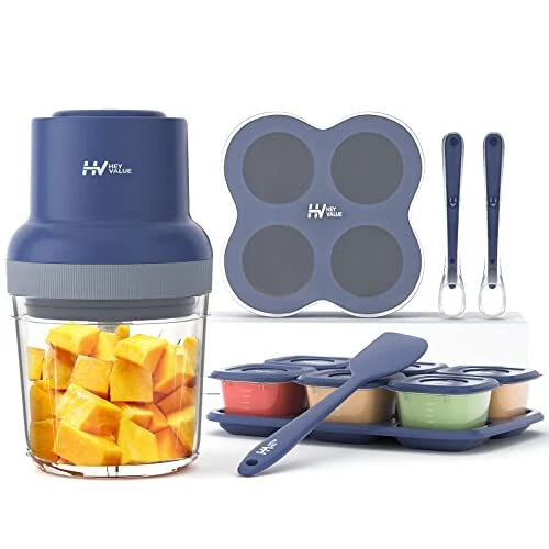 Juegos de regalo de procesador de alimentos para bebés HEYVALUE 13 en 1 para procesador de alimentos para bebés...
