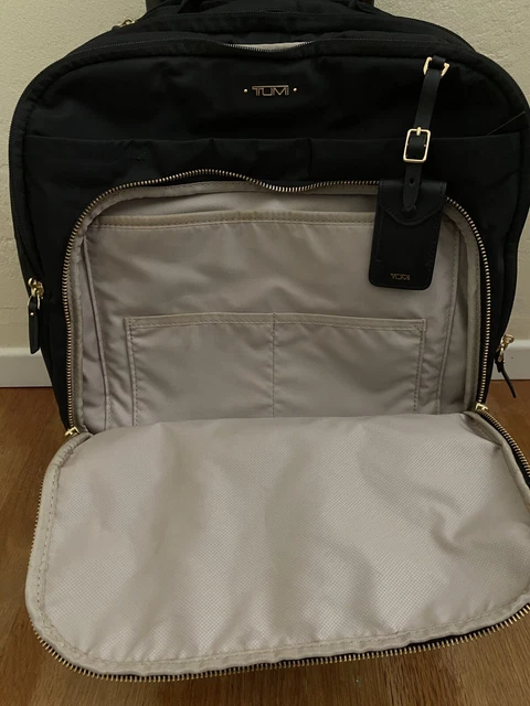 Tumi Voyageur Oslo Luggage Carry-on Black Nylon 4 Wheeled Spinner Brief Bag 6