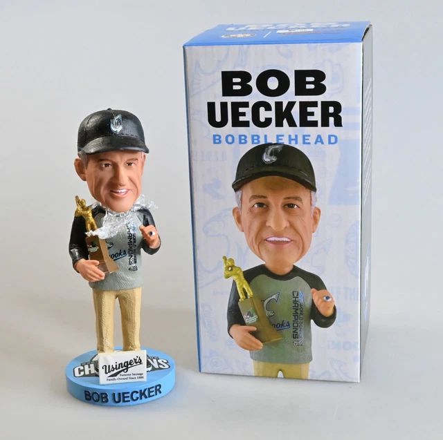 2021 Lakeshore Chinooks Bob Uecker Championship Trophy Bobblehead In Box