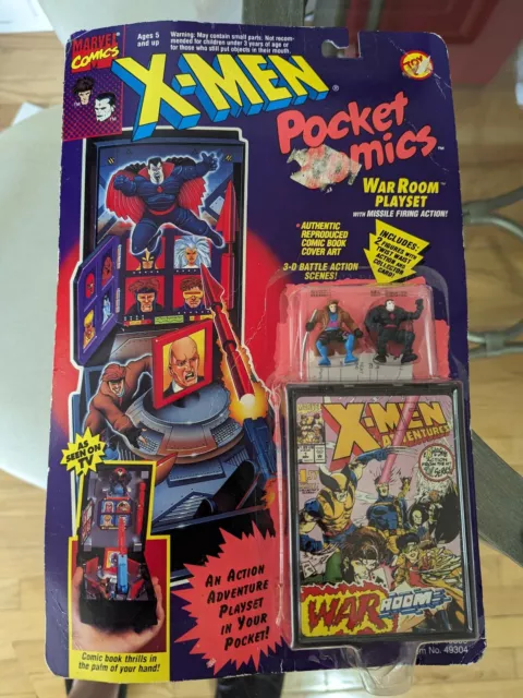 NEW 1994 TOY BIZ MARVEL COMICS X-Men POCKET COMICS WAR ROOM PLAYSET RARE NIB