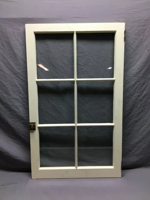 Single VTG 6 Lite Casement Cabinet Cupboard Window Door White 26x42 Old 1020-21B