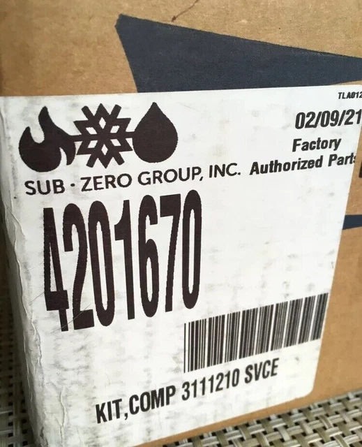 SUB ZERO ORIGINAL Refrigerator Compressor Kit 4201670 Genuine Oem Part