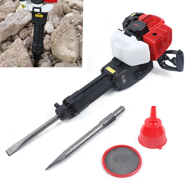 52CC 2-Takt Benzin Abbruchhammer 1900W Stemmhammer Meißelhammer Meißel 55J DHL
