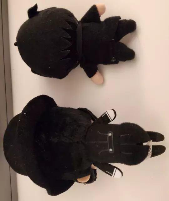Black Butler Kuroshitsuji Plush Doll Toy Keychain Sebastian Michaelis Set Lot 2