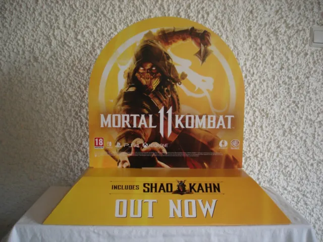 Mortal Kombat 11 Promo Pappaufsteller Shop Counter Display Standee Rar Rare