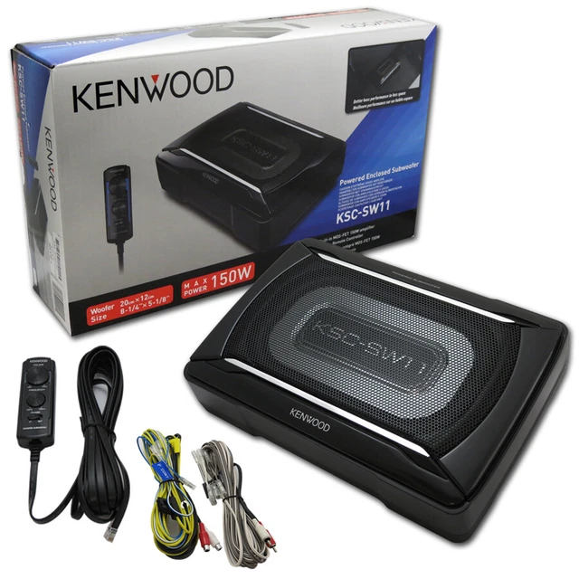 KENWOOD KSCSW11 COMPACT Powered Enclosed Subwoofer w/ Builtin