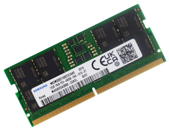 Samsung 16GB DDR5 4800MHz PC5-38400 CL40 SODIMM 1Rx8 1.1V Non-ECC 262