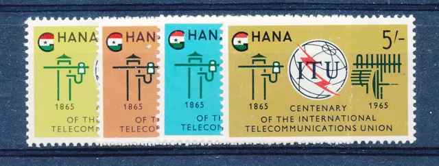 Ghana 1965 I.t.u. Centenary Sg369/372  Mnh