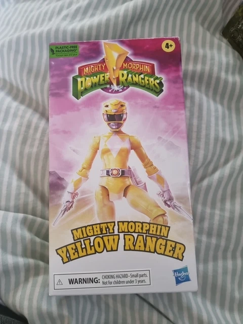 Figurine Power Rangers Auto-Morphin Ranger Jaune Trini Kwan 15 Cm - Transformation Tête, Articulée, Pour Enfants 4 Ans