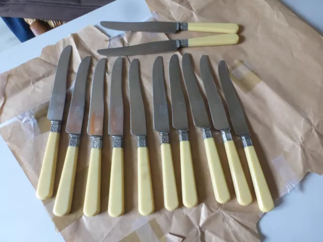 Lot De Couteaux à Gigot - Manche En Corne - Début XXe Siècle - Occasion