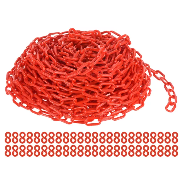 Plastic Chain Links, 100 Foot Safety Barrier Chain