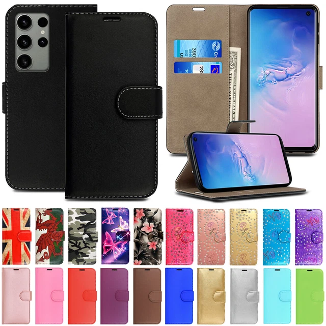 Phone Case for Samsung S23 S22 S21 S20 S10 S9 S8 S7 S6 Leather Flip Wallet Cover
