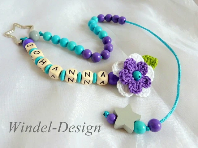Rechenkette mit Namen Blume Mädchen Geschenk Schulanfang Einschulung Schultüte
