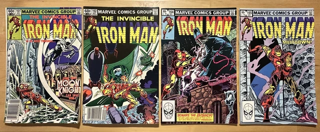The Invincible Iron Man #161, #162, #164, #165 Marvel Bronze Age Comic Book Lot