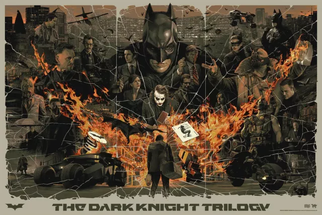 The Dark Knight 'Purging Fire' Variant Screen Print by Gabz - NT Mondo - Batman