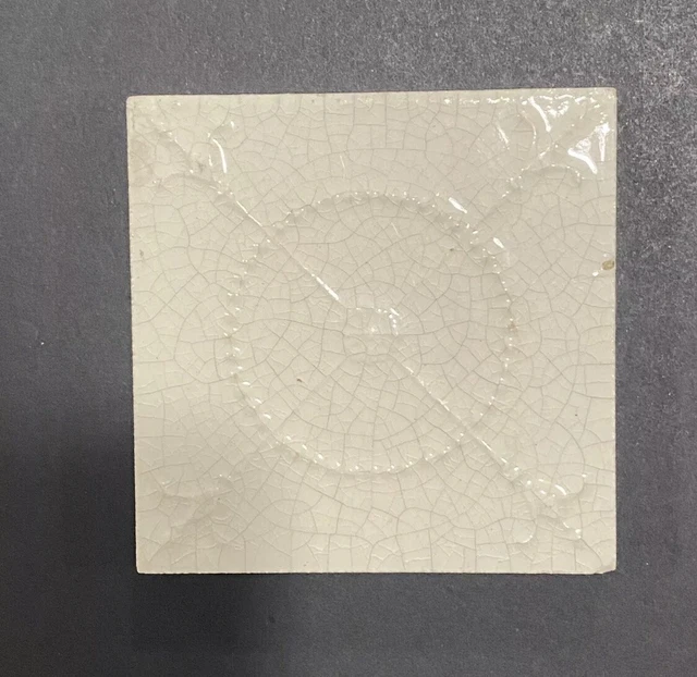 (10) Antique Victorian Decorative Robertson Design Tile 3x3 -fleur-de-lis -1915 3