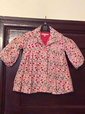 MOLLY N JACK GIRLS FLORAL COAT. Age 12-18 Months. Immaculate Condition