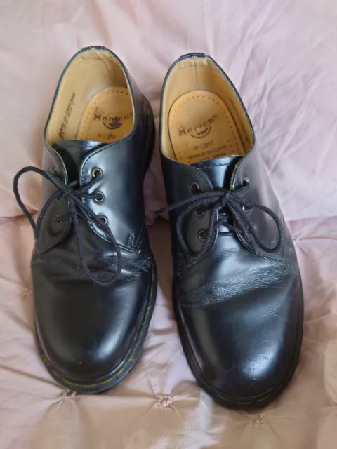 mens dr martens shoes size 8.  Smooth Black Leather