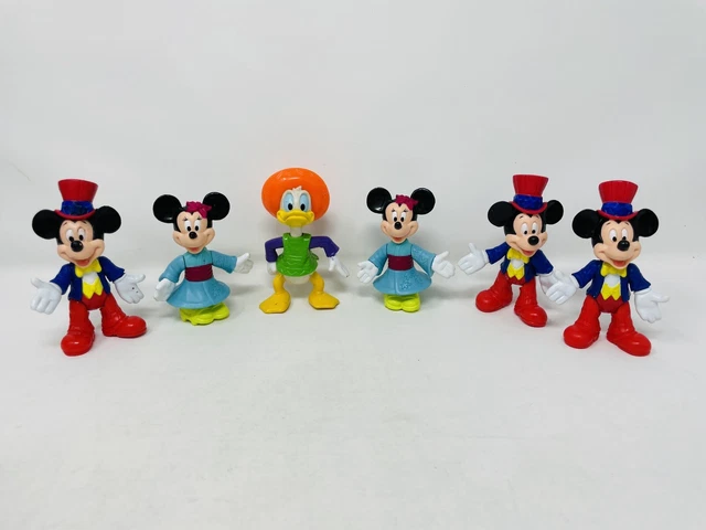Lot of 6 Disney Mickey & Friends PVC Figures - Mickey, Minnie, & Donald