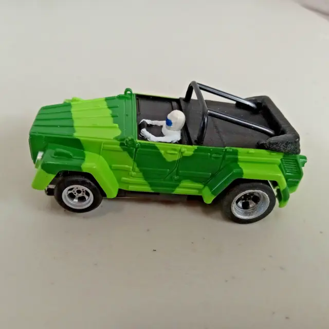 Aurora AFX Slot Car  Magna Traction #1936 VW THING ROADSTER green Camo