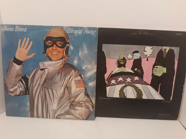 Joan Baez Vinyl LP Lot Blessed Are / Blowin Away 1971 Vanguard 🔥EX🔥