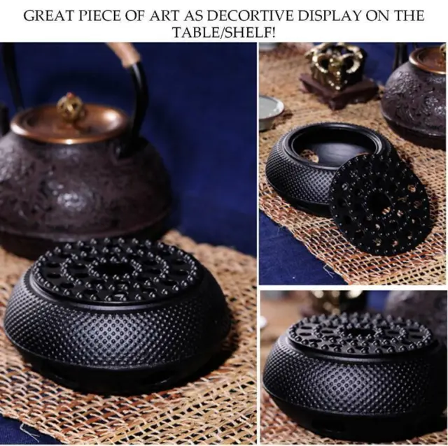Cast Iron Teapot Warmer Charcoal Stove Tea Pot Holder Japanese Tea Ceremony 3