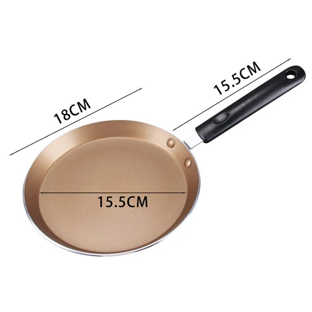 Padella Friggitrice Marmo Rivestito Metallo Impugnatura 18cm Antiscaldamento