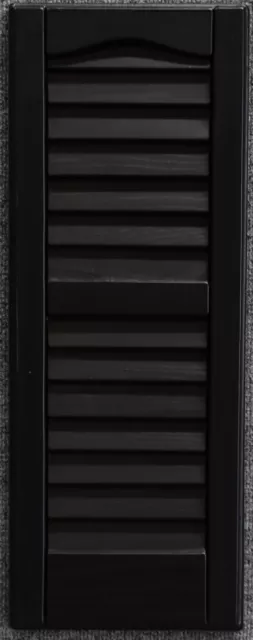 WeatherBest L1224NK-FH 12 x 24" Louvered Exterior Decorative Shutters- Paintable