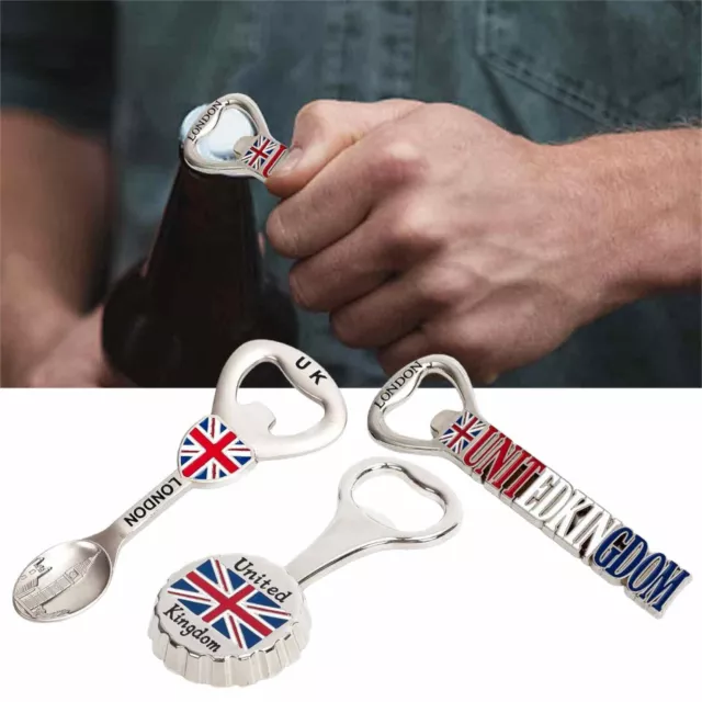 UK London Fridge Magnet Bottle Opener Union Jack Flag Souvenir Gift Beer Opener