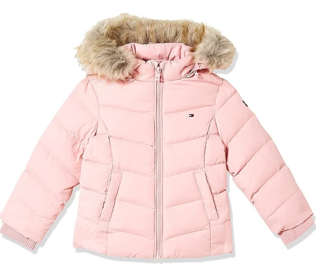 Tommy Hilfiger, Piumino Neonata Full Zip, Colore Pink Shade
