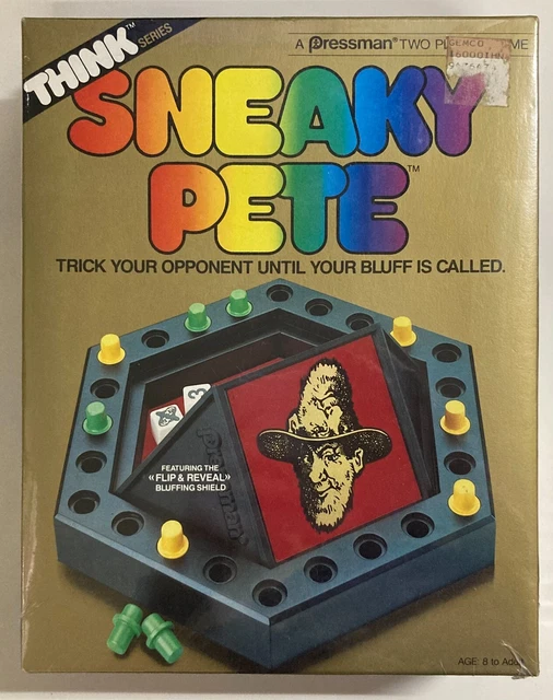 Vintage Pressman Sneaky Pete Game (1986) Think Series Complete Strategy (SEALED) Vintage Pressman Sneaky Pete Game (1986) Think Series Complete Strategy (SEALED)