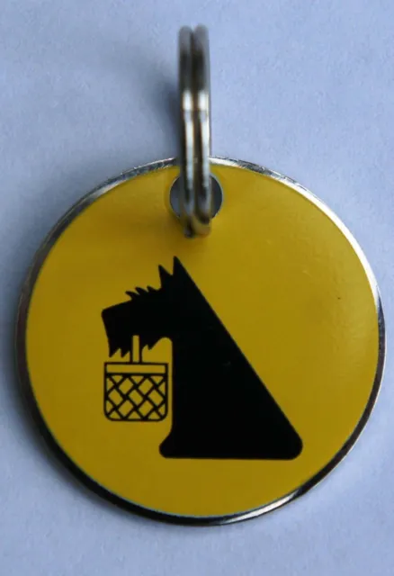Cute Scotty Dog Id Tag Yellow Tag With Scotty Engraved On Reverse Free