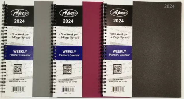 2024 Weekly/Monthly  Planner, organizer, Appointment book, 8" x 10" Select color