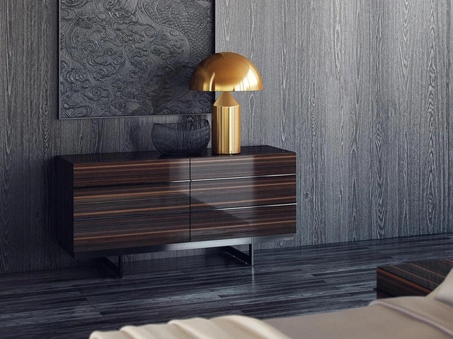 Comò camera da letto moderno lusso design armadio legno mobili nuovo