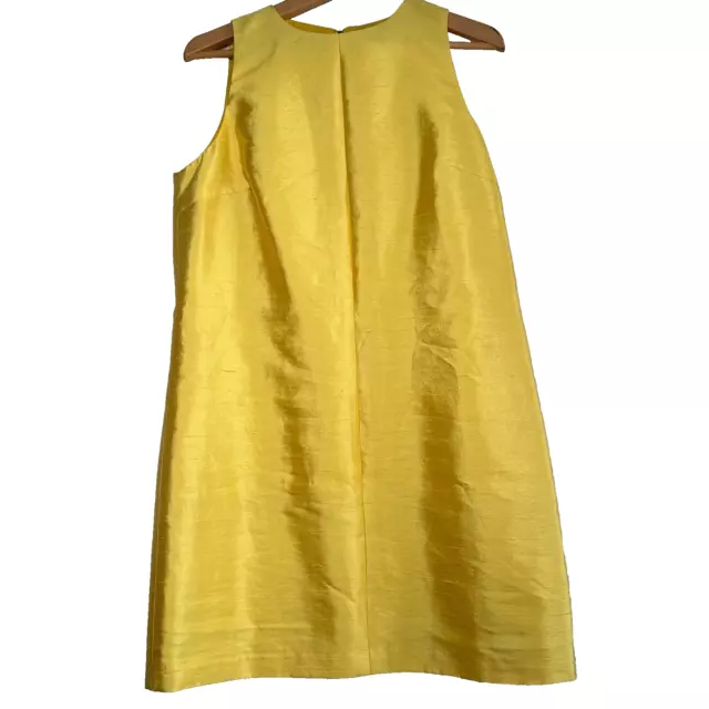 DKNY ILGWU Silk Blend Donna Karen New York Vintage Yellow A-line Dress 10