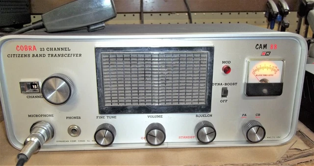 1965, Cobra Cam 88, 23 Ch. CB Radio, Tube Type Base Station,  TESTED, NICE!