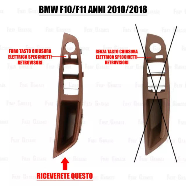 Tirante Maniglia Interna Ant Sinistra per BMW Serie 5 [F10 F11 M5] Col: RED WINE 2