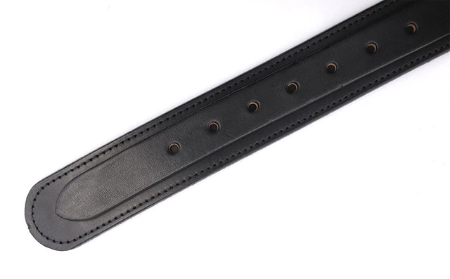 AMISH HAND CRAFTED POLICE DUTY BELT 2 1/4" RANGER BELT 13oz BLK / BRN 30" - 50" 8